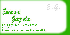 emese gazda business card